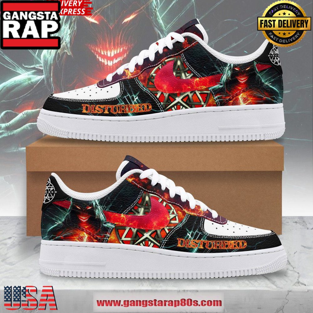 Disturbed Band Special Edition Air Force 1 Running Sneakers Shoes Disturbed Band Special Edition Air Force 1 Running Sneakers Shoes