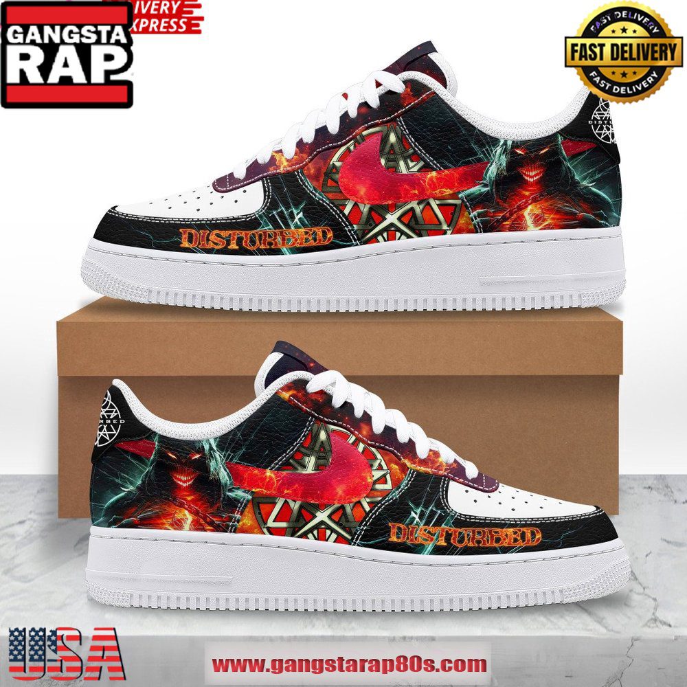 Disturbed Band Special Edition Air Force 1 Running Sneakers Shoes Disturbed Band Special Edition Air Force 1 Running Sneakers Shoes