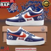 Edmonton Oilers NHL Let?s Go Oilers Custom Air Force 1 Sneakers Shoes