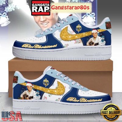 Elvis Presley Blue Christmas 2025 Limited Air Force 1 Sneakers Shoes
