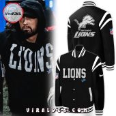 Eminem x Detroit Lions 2023 NFL Playoff Black Baseball Jacket