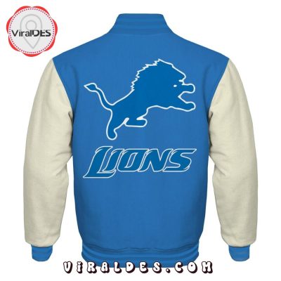 Eminem x Detroit Lions Blue 2024 NFL Playoff Baseball Jacket