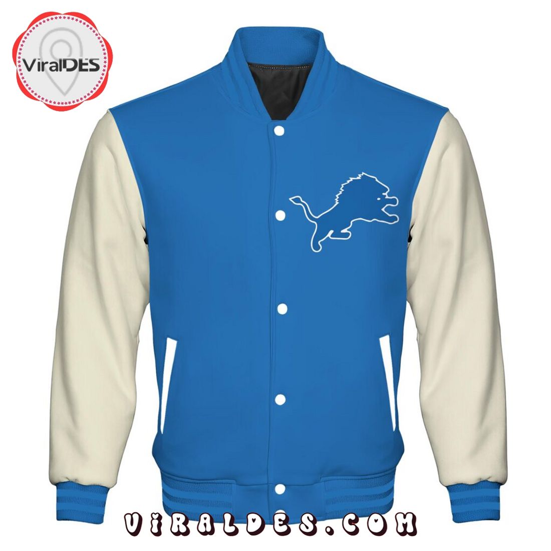 Eminem x Detroit Lions Blue 2024 NFL Playoff Baseball Jacket Eminem x Detroit Lions Blue 2024 NFL Playoff Baseball Jacket