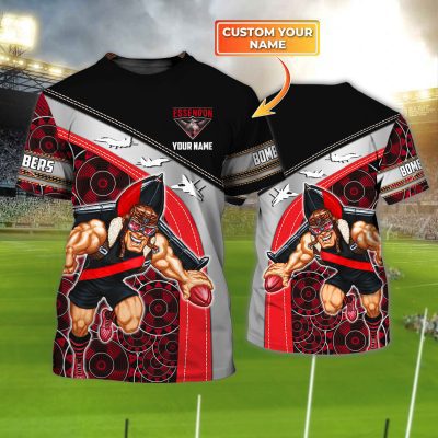 Essendon Bombers | Bombers Personalized Name 3D Tshirt Tad 01