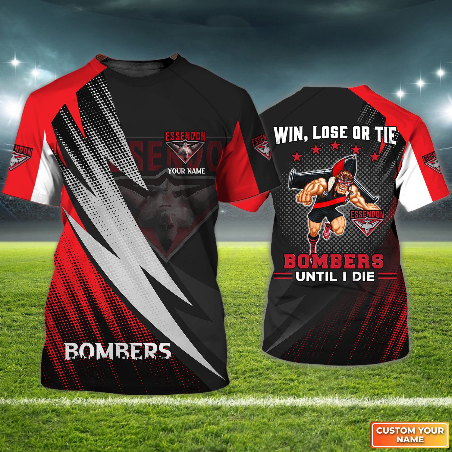 Essendon Bombers | Win, Lose Or Tie Bombers Until I Die Personalized Name 3D Tshirt Tad 02 Essendon Bombers | Win, Lose Or Tie Bombers Until I Die Personalized Name 3D Tshirt Tad 02
