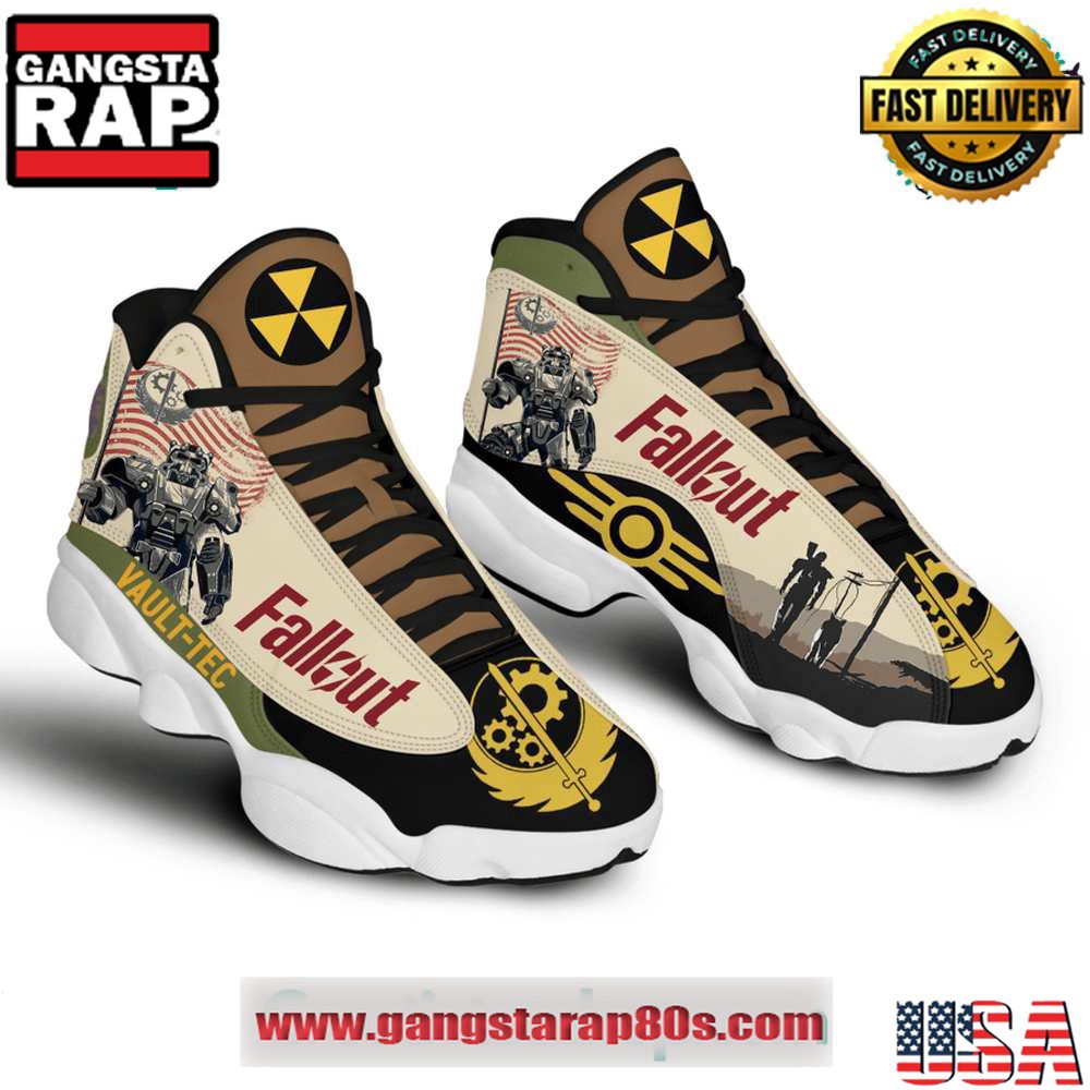 Fallout Vault Tec Air Jordan 13 Sneakers Shoess Fallout Vault Tec Air Jordan 13 Sneakers Shoess