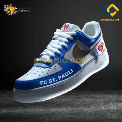 FC St Pauli Custom Shoes Blue Bundesliga Air Force 1 DICONIG FASHION