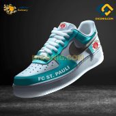 FC St Pauli Custom Shoes Teal Bundesliga Air Force 1 DICONIG FASHION