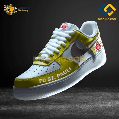 FC St Pauli Custom Shoes Yellow Bundesliga Air Force 1 DICONIG FASHION