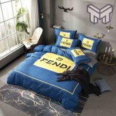Fendi Bedding Sets Fendi Blue Luxury Brand Premium Bedding Set Bedspread Duvet Cover Set Home Decor.jpg - demo10