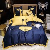 Fendi Bedding Sets Fendi Blue Yellow Luxury Brand Premium Bedding Set Bedspread Duvet Cover Set Home Decor 1.jpg - demo10