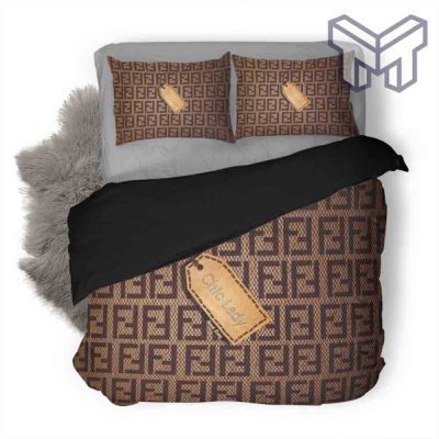 Fendi Bedding Sets, Fendi Chic Lady Luxury Logo Fashion Brand Premium Bedding Set Home Decor