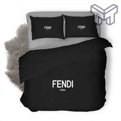 Fendi Bedding Sets, Fendi New Luxury Logo Fashion Brand Premium Bedding Set Home Decor
