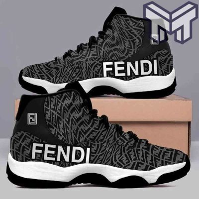 Fendi Black  Air Jordan 11  Sneakers Shoes Hot 2023 Gifts For Men Women