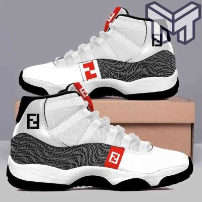 Fendi Vertigo Pattern  Air Jordan 11  Sneakers Shoes Hot 2023 Gifts For Men Women