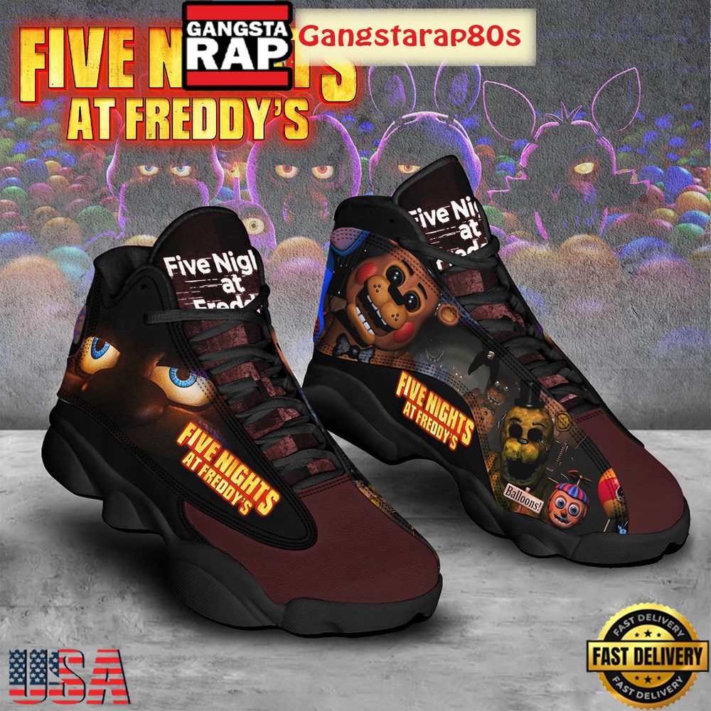 Five Nights At Freddy's Horror Fan Air Jordan 13 Shoes Running Sneakers Five Nights At Freddy's Horror Fan Air Jordan 13 Shoes Running Sneakers