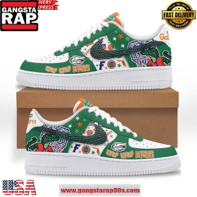 Florida Gators Chomp Chomp Bitches Air Force 1 Running Sneakers Shoes