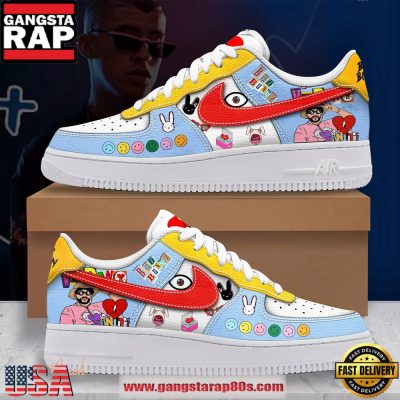 Funny Bad Bunny Super Bowl LX 2026 Air Force 1 Sneakers Shoes