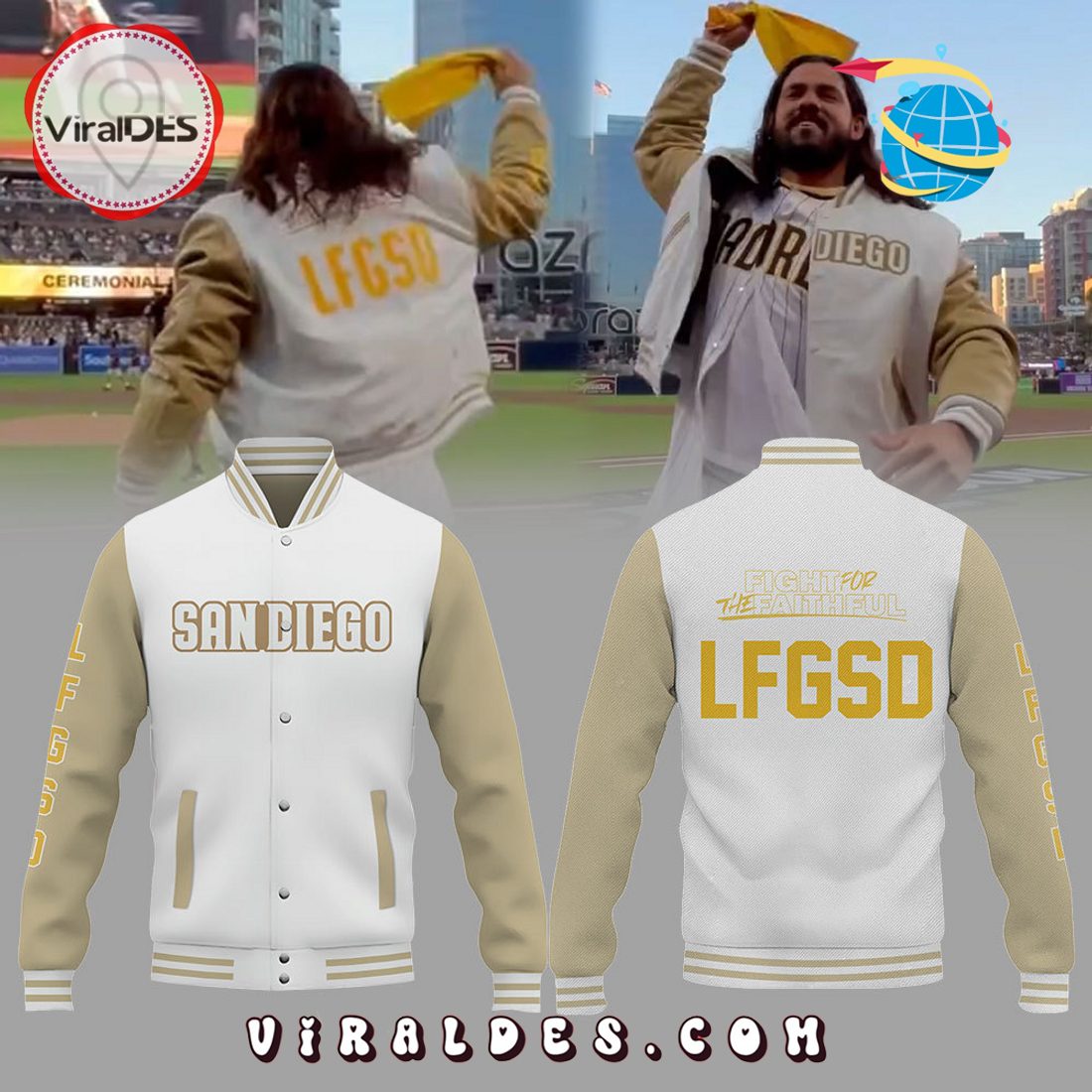 Gentlemen Padres Legend Jorge Alfaro LFGSD Baseball Jacket Gentlemen Padres Legend Jorge Alfaro LFGSD Baseball Jacket