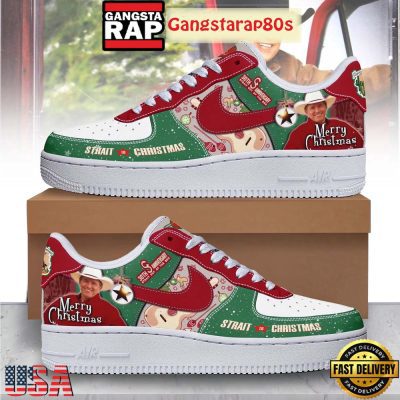 George Strait 30th Anniversary Merry Christmas Air Force 1 Sneakers Shoes