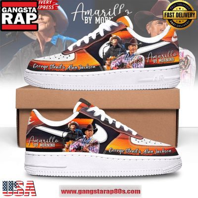 George Strait & Alan Jackson Limited Edition Air Force 1 Running Sneakers Shoes