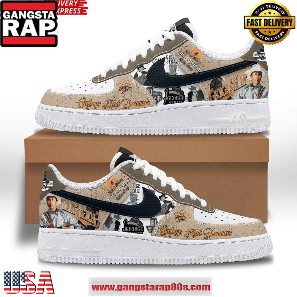 George Strait Cowboys And Dreamers Air Force 1 Sneakers Shoes George Strait Cowboys And Dreamers Air Force 1 Sneakers Shoes