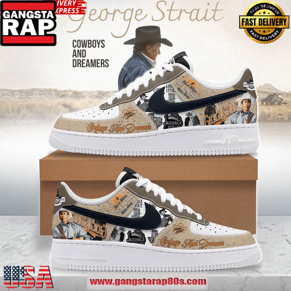 George Strait Cowboys And Dreamers Air Force 1 Sneakers Shoes George Strait Cowboys And Dreamers Air Force 1 Sneakers Shoes