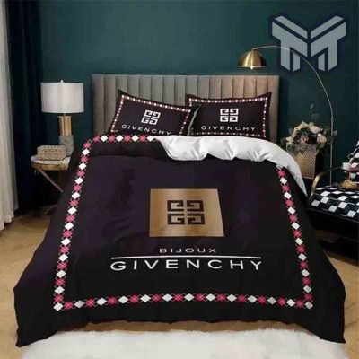 Givenchy Bedding Set, Givenchy Bijoux Black Luxury Brand High End Premium Bedding Set Home Decor