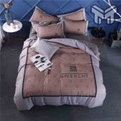Givenchy Bedding Set Givenchy Brown Grey Luxury Brand High End Premium Bedding Set Home Decor.jpg - demo10