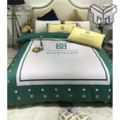 Givenchy Bedding Set Givenchy Green White Luxury Brand High End Premium Bedding Set Home Decor.jpg - demo10