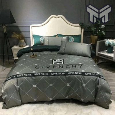 Givenchy Bedding Set, Givenchy Logo Fashion Luxury Brand Bedding Set Bedspread Duvet Cover Set