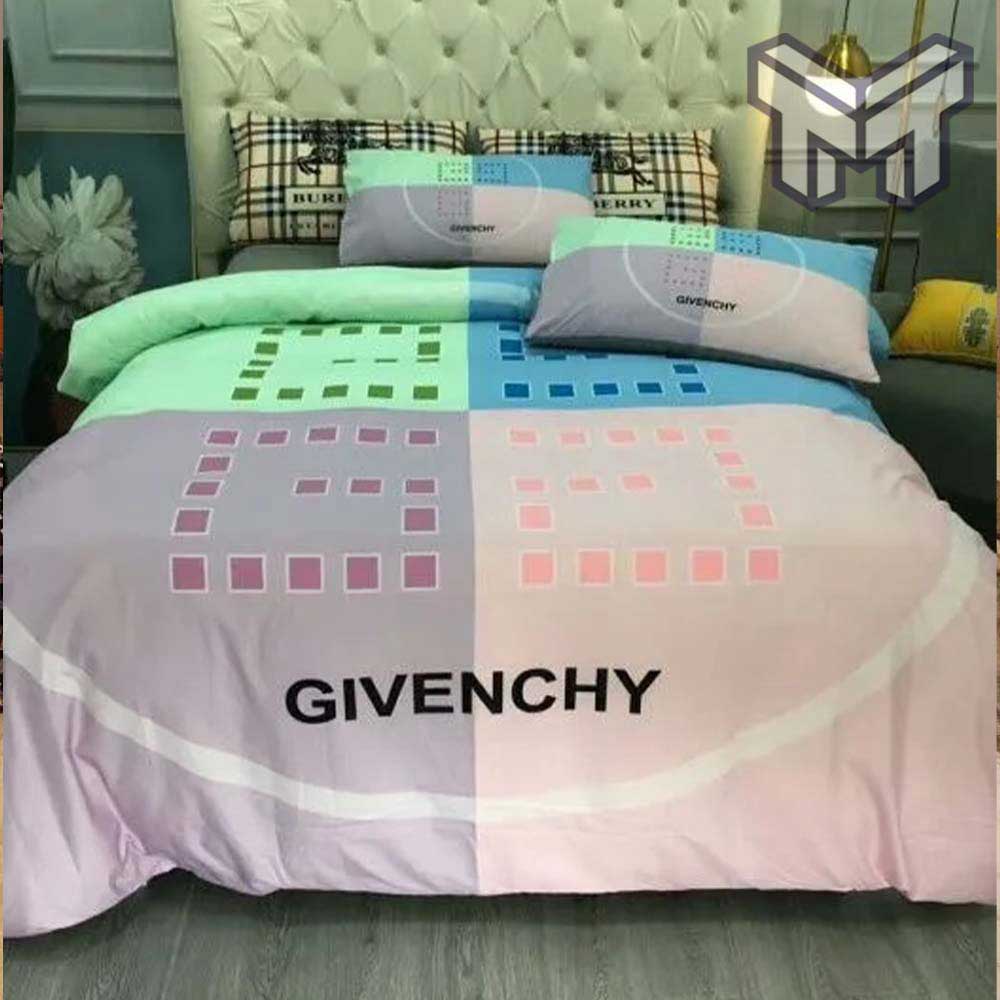 Givenchy Bedding Set, Givenchy Multicolor Luxury Brand Premium Bedding Set Bedspread Duvet Cover