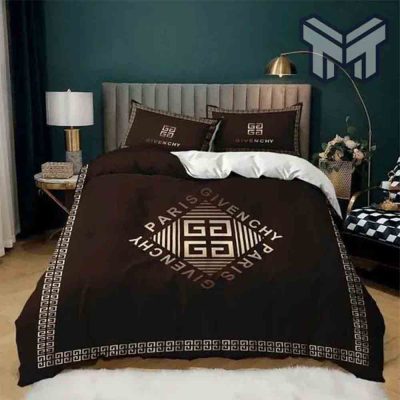 Givenchy Bedding Set, Givenchy Paris Brown Luxury Brand Bedding Set Bedspread Duvet Cover Set Home