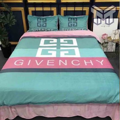 Givenchy Bedding Set, Givency Premium Logo Luxury Brand Bedding Set Home Decor