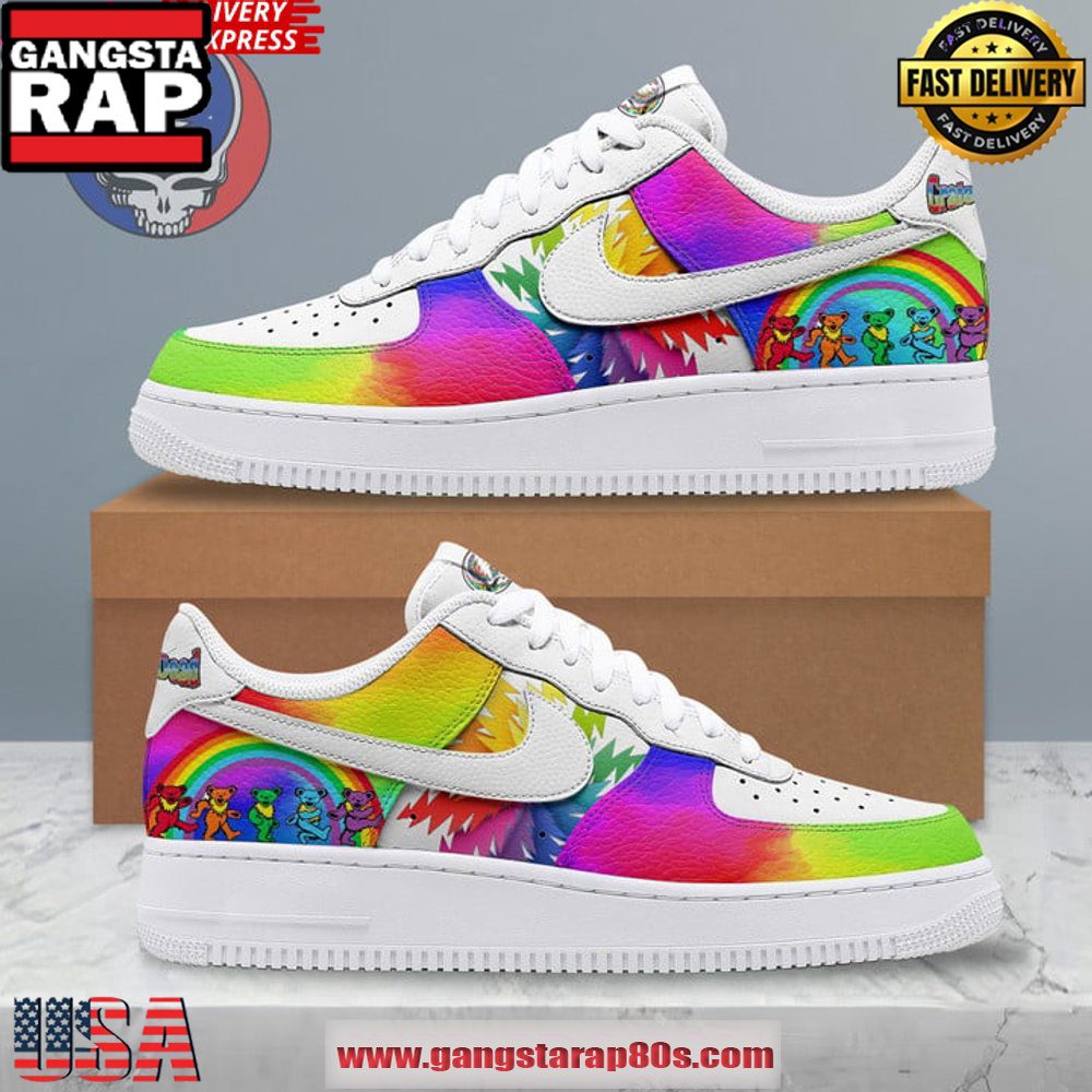 Grateful Dead Rainbow Limited Edition Air Force 1 Sneakers Shoes Grateful Dead Rainbow Limited Edition Air Force 1 Sneakers Shoes