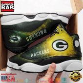 NFL Green Bay Packer Big Logo Football Team 3 Air Jordan 13 Sneaker Shoes