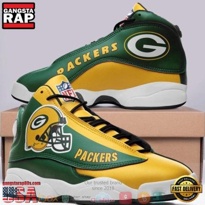 NFL Green Bay Packer Football Helmet Football Team 6 Air Jordan 13 Sneaker Shoes