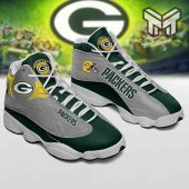 Green Bay Packers Air Jordan 13nfl Big Logo Fans Sport White Black Aj13 Shoes Type02.jpg - demo10