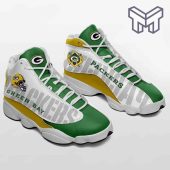 Green Bay Packers Air Jordan 13team Nfl Big Logo Teams Sneaker White Black J13 Shoes.jpg - demo10