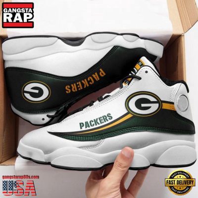 NFL Green Bay Packers Football New Design Air Jordan 13 Running Sneakers Shoes