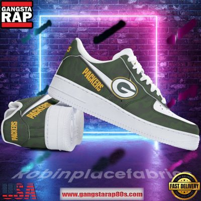 Green Bay Packers Team AF 1 Running Sneakers Shoes