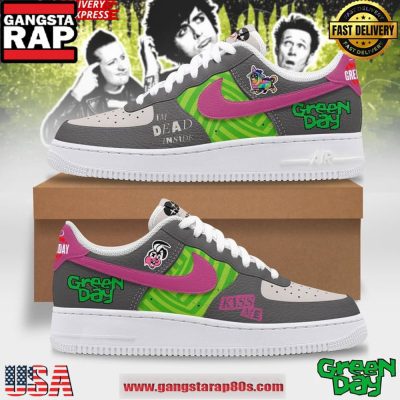 Green Day Kiss Me Unique Sports Design Air Force 1 Sneakers Shoes
