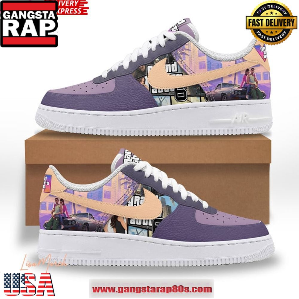 GTA 6 Special Edition Air Force 1 Shoes Running Sneakers GTA 6 Special Edition Air Force 1 Shoes Running Sneakers