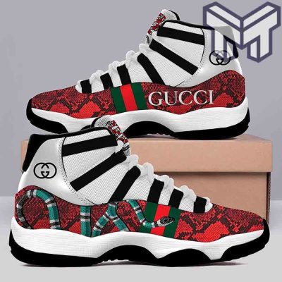 Gucci Jordan 11 Gucci Red Snake  Air Jordan 11  Sneakers Shoes Hot 2023 Gifts For Men Women