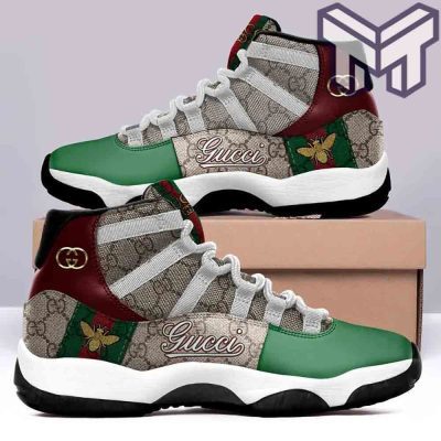 Gucci Jordan 11 Gucci Stripe Bee  Air Jordan 11  Sneakers Shoes Hot 2023 Gifts For Men Women