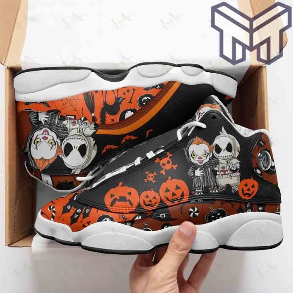 Halloween Jack Pennywise Pumpkin Air Jordan 13,Form White Black J13 Shoes Custom Shoes Halloween Jack Pennywise Pumpkin Air Jordan 13,Form White Black J13 Shoes Custom Shoes
