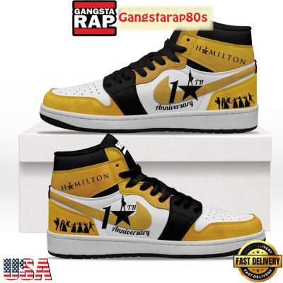 Hamilton 10 Years Anniversary Rise Up Air Jordan 1 Running Sneakers Shoes