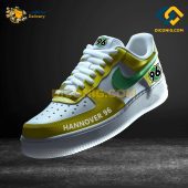 Hannover 96 Custom Shoes Yellow Bundesliga Air Force 1 DICONIG FASHION