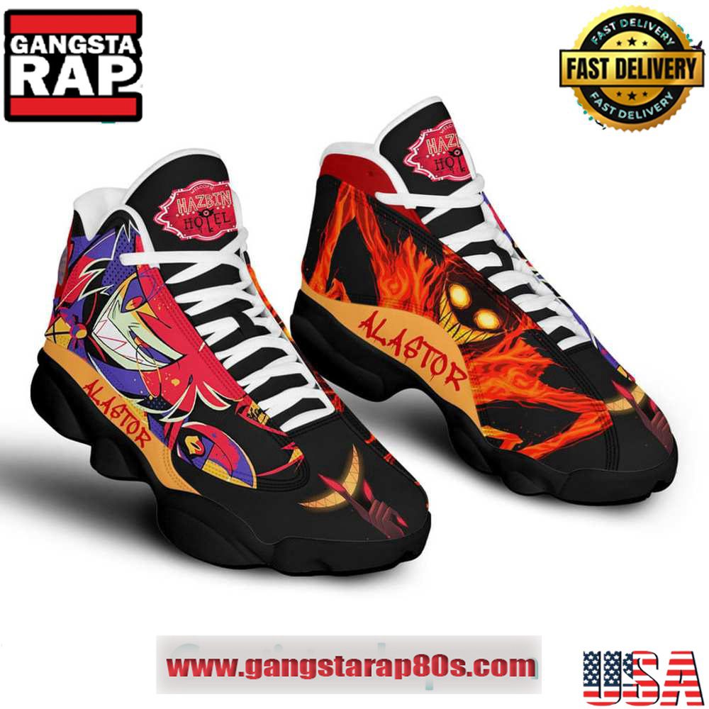 Hazbin Hotel Alastor Air Jordan 13 Sneakers Shoess Hazbin Hotel Alastor Air Jordan 13 Sneakers Shoess