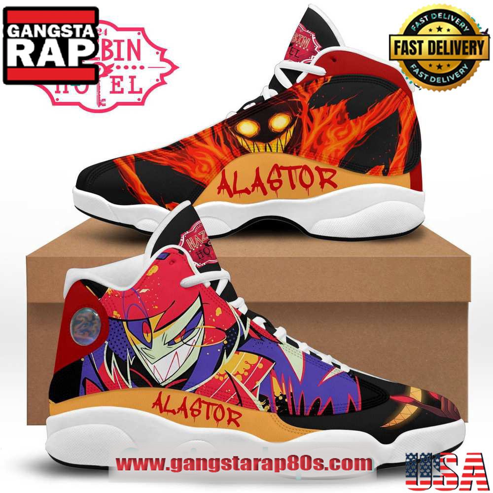 Hazbin Hotel Alastor Air Jordan 13 Sneakers Shoess Hazbin Hotel Alastor Air Jordan 13 Sneakers Shoess